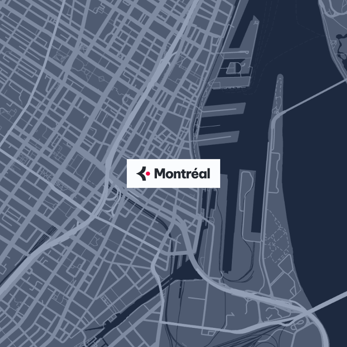 Carte bureaux de Konvergo à Montréal